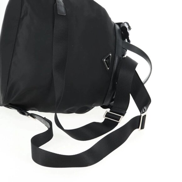 PRADA Sequin Backpack Nylon Black Silver Auth 141151M - Picture 8 of 16